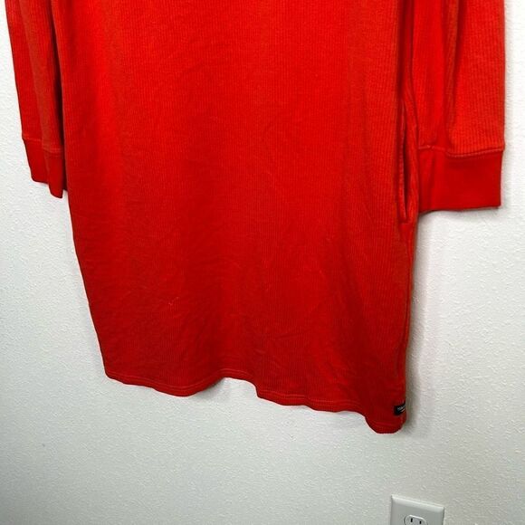 Toad & Co Women’s Orange Long Sleeve Thermal Dress Pockets Size M - Picture 3 of 14